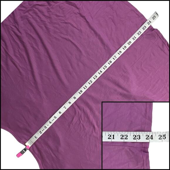 Luv Me More Embellished Crochet Neck Hi Lo Loose Tee Shirt Top Plus Size 3X Pink - Picture 12 of 13